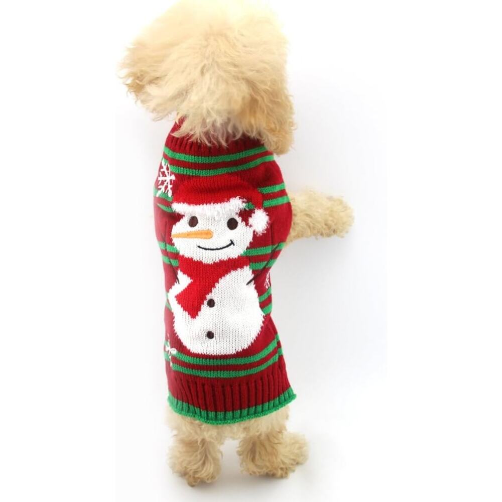 Dog Christmas Xmas Snowman Sweater Dog New size L